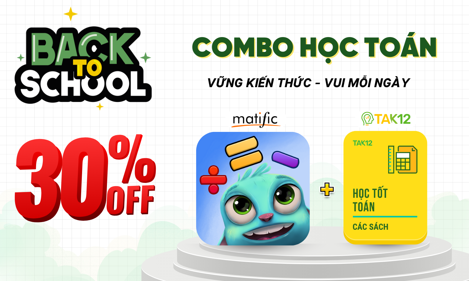 Back to School: Giảm 30% khi đăng ký combo học Toán toàn diện